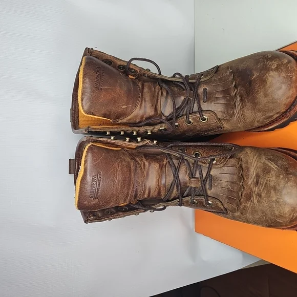 Chippewa Men's Brown Leather Boots Mens For Work Size 7